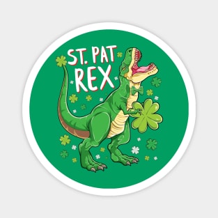 T-rex Dinosaur St Patrick's Day Magnet